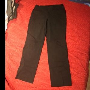 Black stretchy work pants